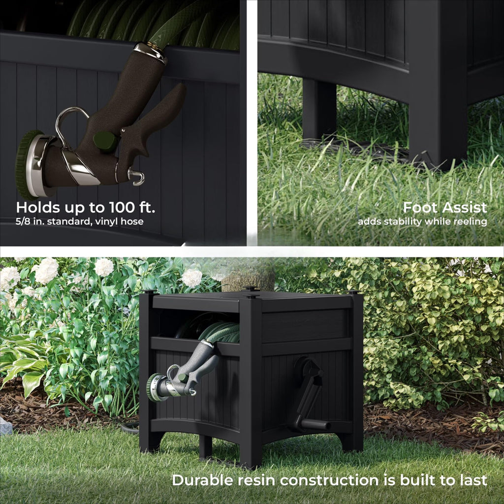 Garden Hose Reel Storage Cabinet V3882
