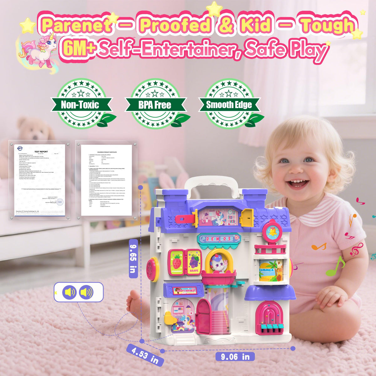 Montessori Busy Board for 1-2 Year Old A642159