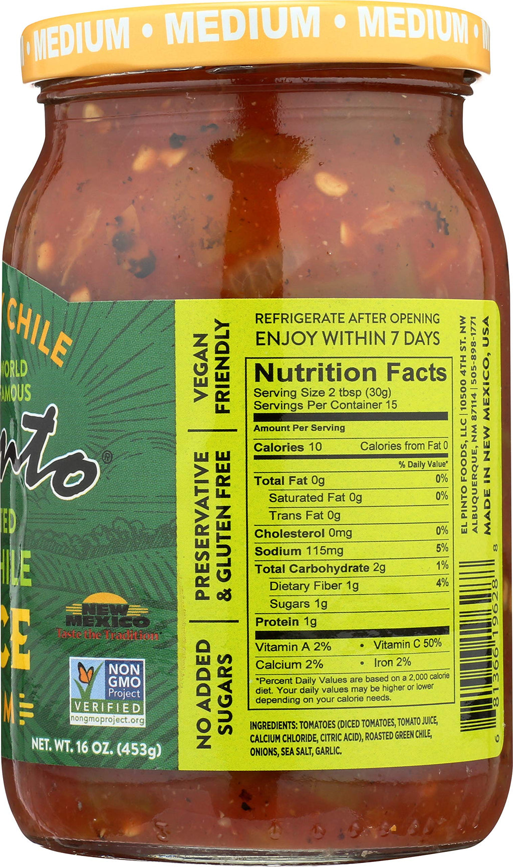Green Chile Sauce Medium 16 Ounce Pack of 6 M253