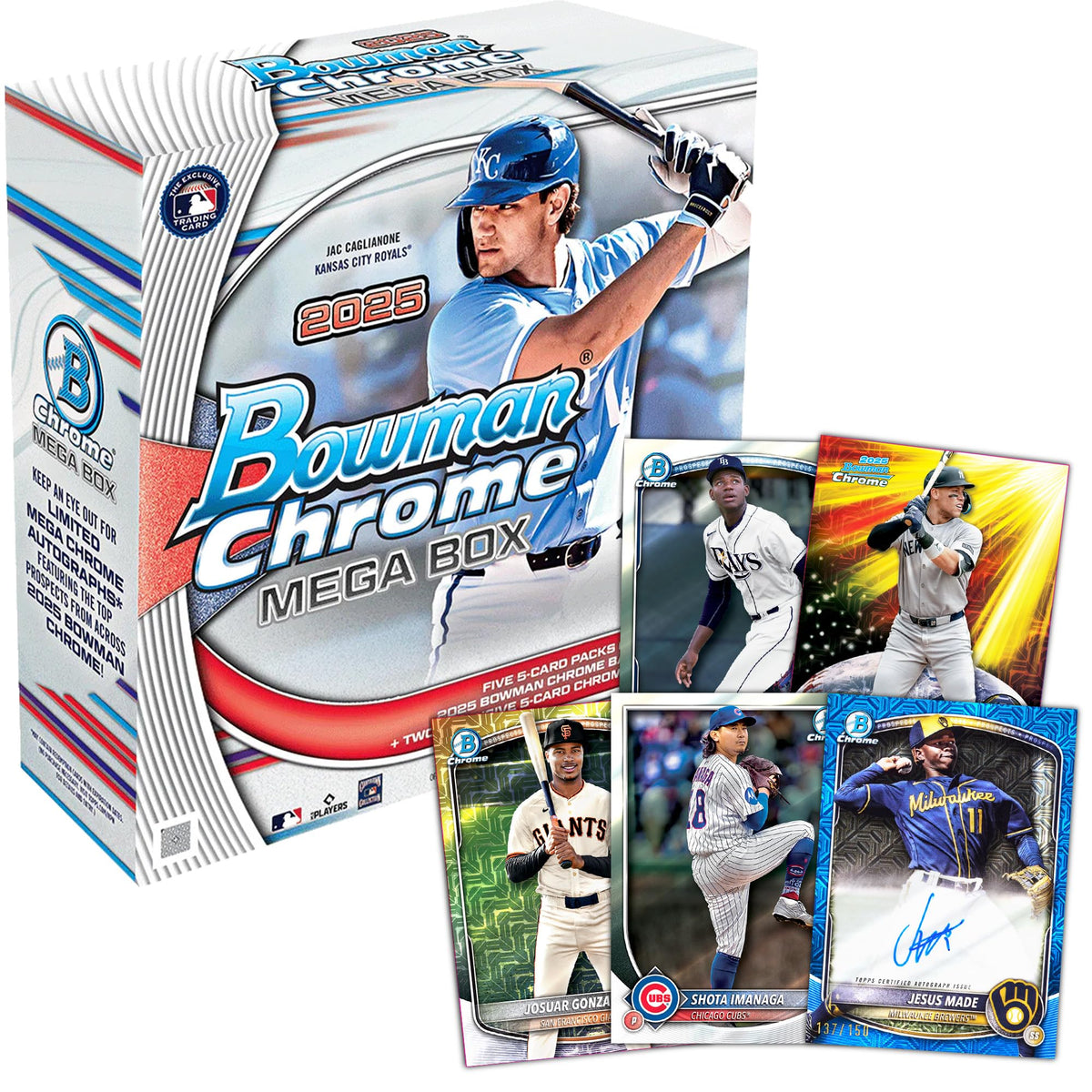 2025 Bowman Chrome MLB Baseball Mega Box A3330