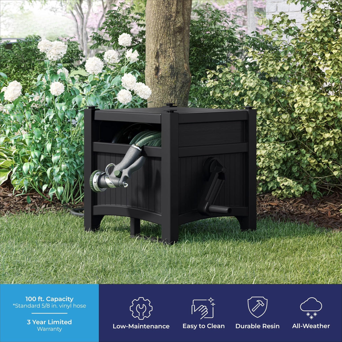 Garden Hose Reel Storage Cabinet V3882